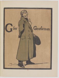 Image: William Nicholson. "G is for Gentleman." Public domain.