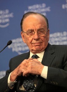 Rupert Murdoch, at World Economic Forum, Davos, 2009. Photo: Monika Flueckiger. Creative Commons Attribution-Share Alike 2.0 generic.