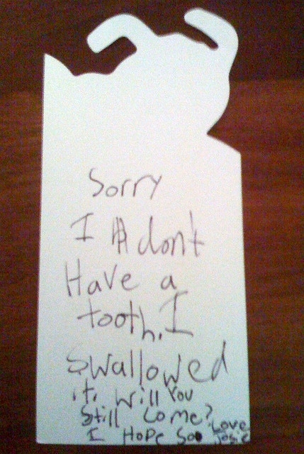 pro forma tooth fairy apology