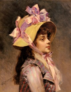 “Portrait of a Lady in Pink Ribbons,” Raimundo de Madraza y Garreto. Photo: Ribberlin. Public domain.