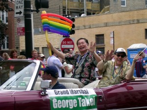 "George Takei Chicago Gay & Lesbian Pride 2006" by Zesmerelda from Flickr.com - http://flickr.com/photos/zesmerelda/175053378/. Licensed under Creative Commons Attribution-Share Alike 2.0 via Wikimedia Commons - http://commons.wikimedia.org/wiki/File:George_Takei_Chicago_Gay_%26_Lesbian_Pride_2006.jpg#mediaviewer/File:George_Takei_Chicago_Gay_%26_Lesbian_Pride_2006.jpg